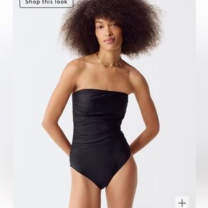 Jcrew Ruched bandeau one-piece swimsuit NWTs!